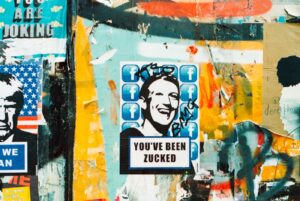 Image of graffiti - Mark Zuckerberg Facebook